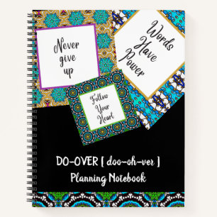 DO-OVER Motivational Inspirational Track Plans Notebook