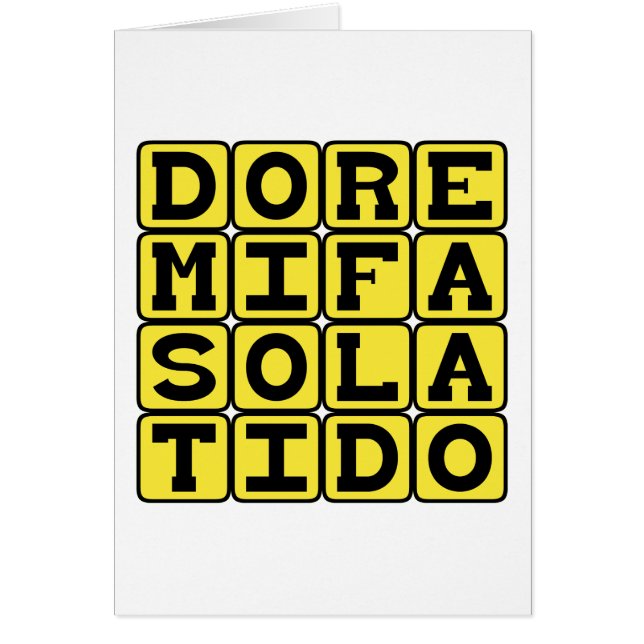 Do Re Mi Fa So La Ti Do, Notes of the Tonal Scale (Front)