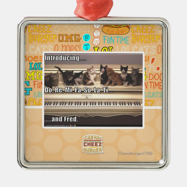 Do, Re, Mi, Fa, So, La, Ti, Fred Metal Tree Decoration (Front)