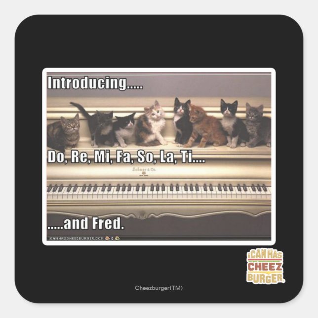 Do, Re, Mi, Fa, So, La, Ti, Fred Square Sticker (Front)