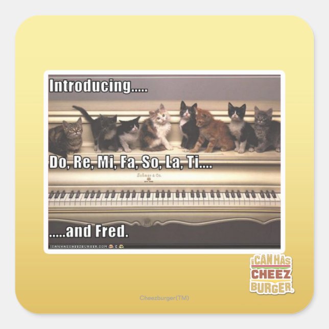 Do, Re, Mi, Fa, So, La, Ti, Fred Square Sticker (Front)