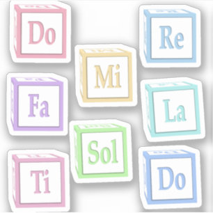 Do Re Mi Fa Sol La Ti Solfege Musical.Baby Blocks