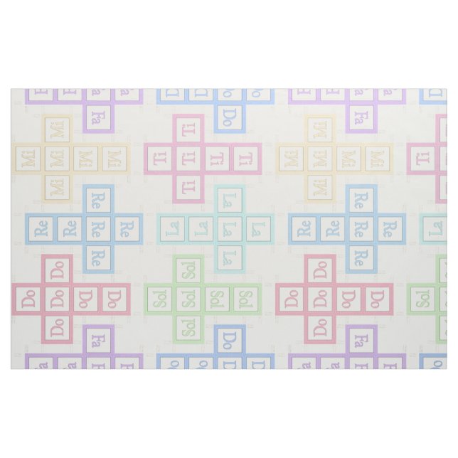 "Do Re Mi" Musical Baby Blocks 4" Sewing Pattern Fabric (Yard)