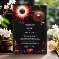 Do Ruby Thick Claret White Heart Red Black Wedding