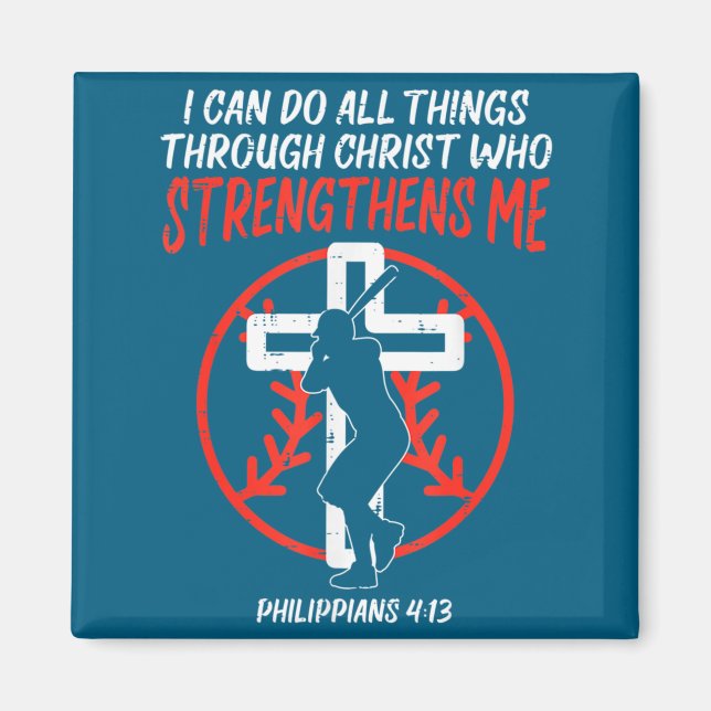 Do Shirt Can All Things Baseball Religious Magnet (Front)