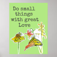 Do Small Things With Great Love Bee Positive Words