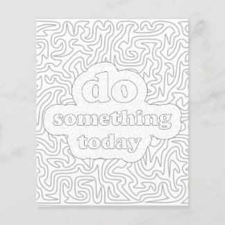 Do Something Today Colouring Poster Flyer