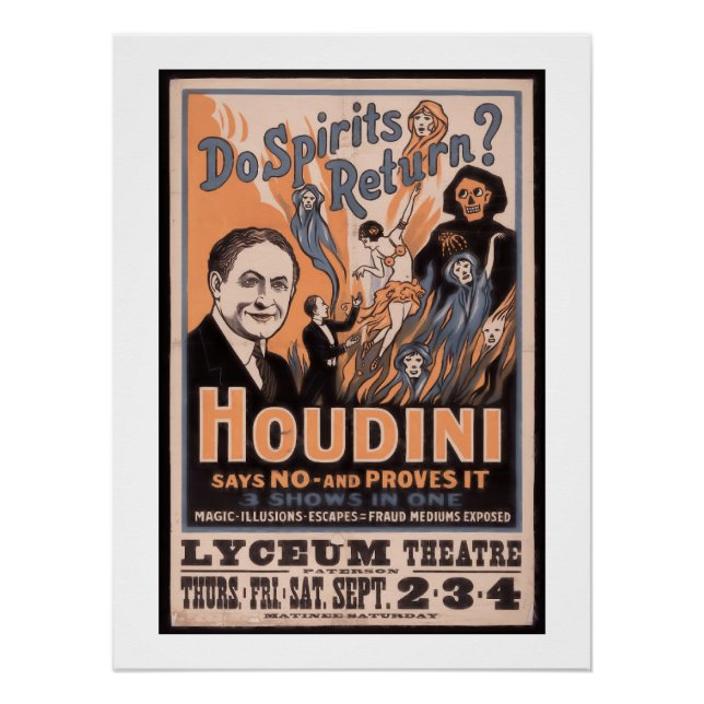 Do spirits return? Houdini says no Poster (Front)