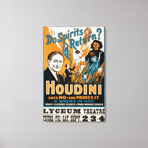 Do Spirits Return? Houdini Says NO - Proves It Canvas Print