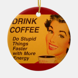 Do Stupid Things Faster Ceramic Tree Decoration