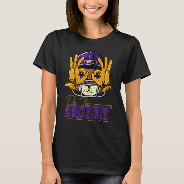 Do The griddy Dance, Funny Griddy Cat touchdown Ce T-Shirt (Front)