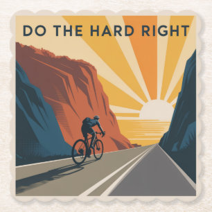 Do The Hard Right Paper Coaster