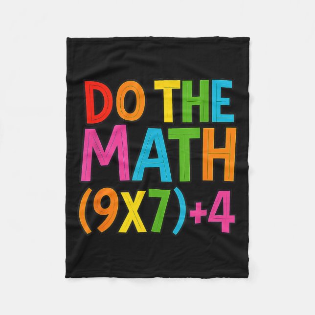 Do The Math 67 Meme 6 7 Funny Six Seven  Fleece Blanket (Front)