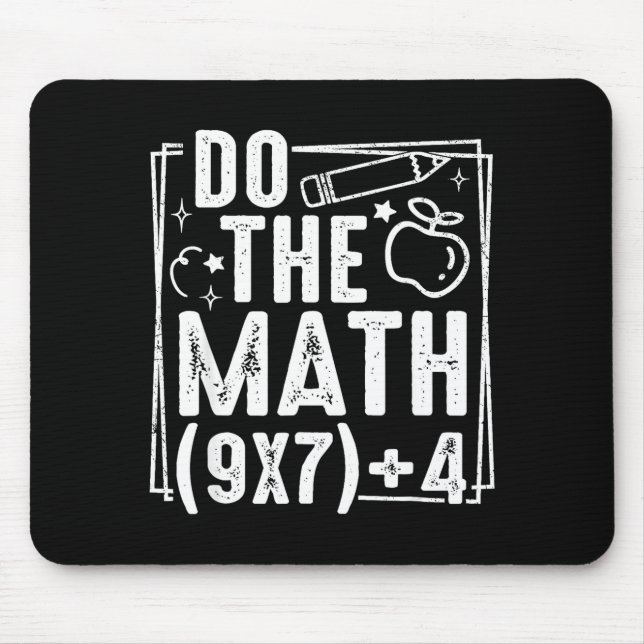 Do The Math 67 Meme 6 7 Funny Six Seven Women  Mouse Mat (Front)