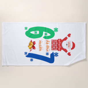 Do The Math 67 Meme Christmas Beach Towel