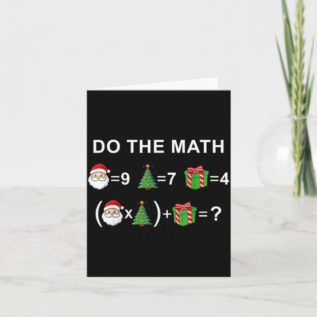Do The Math 67 Meme Christmas Funny Math Teacher  Card (Front)