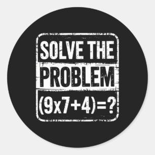 Do The Math 67 Meme Funny Six Seven Men Women Teac Classic Round Sticker