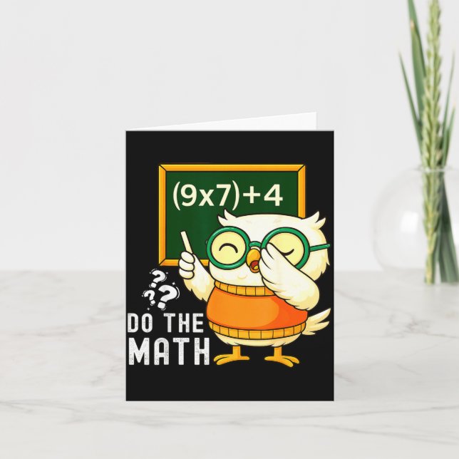 Do The Math 67 Meme Funny Six Seven Teacher Studen Card (Front)