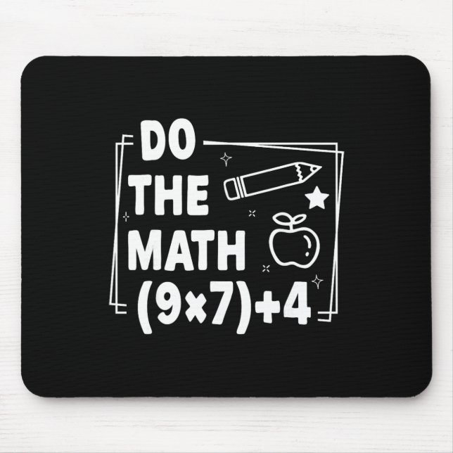 Do The Math Christmas Funny 67 Meme Pemdas Teacher Mouse Mat (Front)