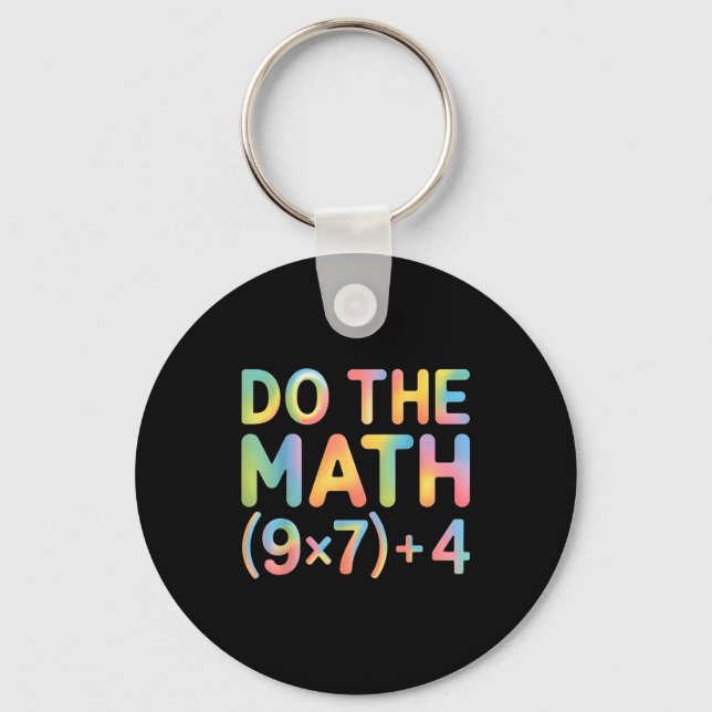 Do The Math Equation Thanksgiving Teacher 67 Six S Key Ring (Front)