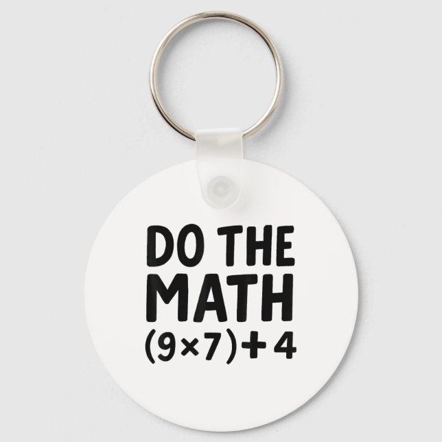 Do The Math Equation Thanksgiving Teacher 67 Six S Key Ring (Front)
