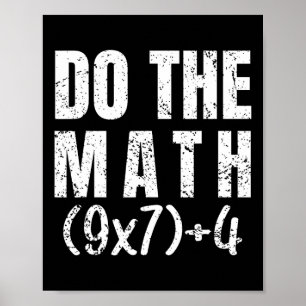Do The Math Equation Thanksgiving Teacher 67 Six S Poster