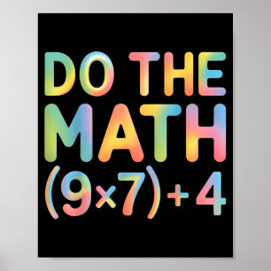 Do The Math Equation Thanksgiving Teacher 67 Six S Poster