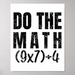 Do The Math Equation Thanksgiving Teacher 67 Six S Poster