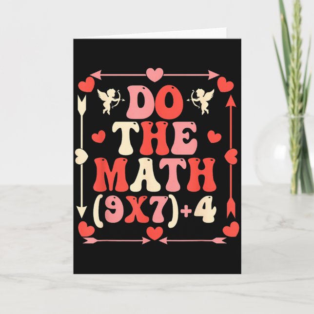 Do The Math Equation Valentines Day Math Teacher S Card (Front)