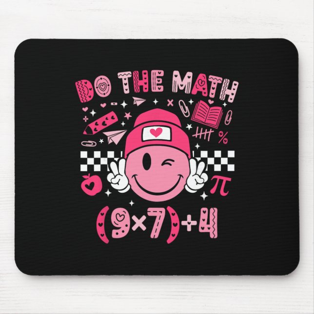 Do The Math Six Seven 76 Meme Valentine's Day Math Mouse Mat (Front)