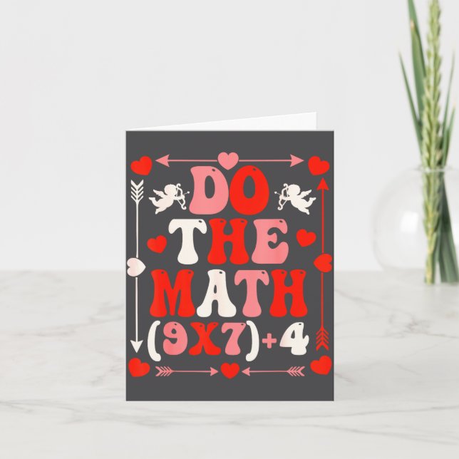 Do The Math Teacher 67 Meme Six Seven Valentine's  Card (Front)