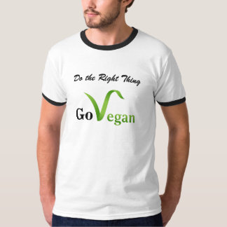Do the Right Thing Go Vegan ring t-shirt