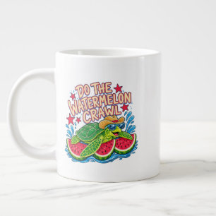Do The Watermelon Crawl, watermelon crawl, cowboy Large Coffee Mug