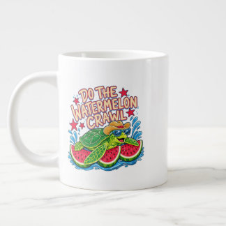 Do The Watermelon Crawl, watermelon crawl, cowboy Large Coffee Mug