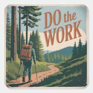 Do The Work Square Sticker