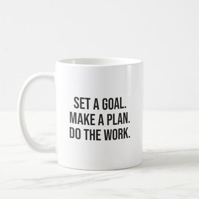 Do The Work - Success Hustle Gym Motivational Coffee Mug (Left)