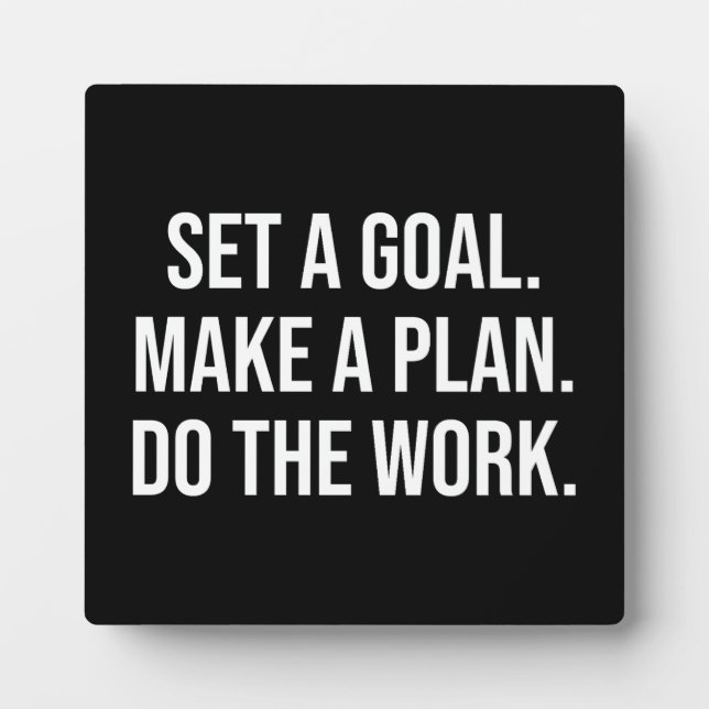 Do The Work - Success Hustle Gym Motivational Plaque (Front)