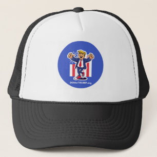 DO theTRUMP Trucker Hat, White and Black Hat