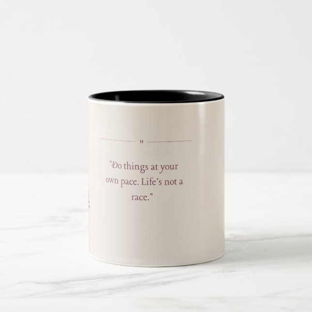 Do things at your own pace Two-Tone coffee mug (Center)