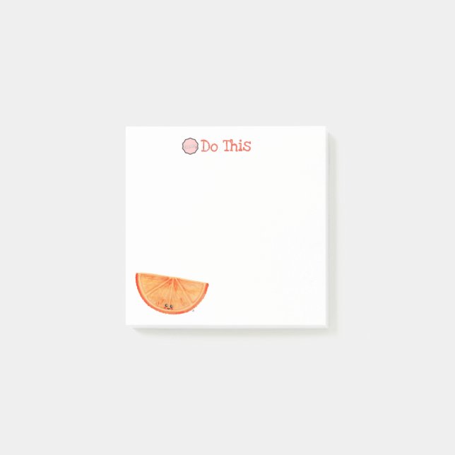 Do This, Kawaii Orange Post-it Notes (Front)
