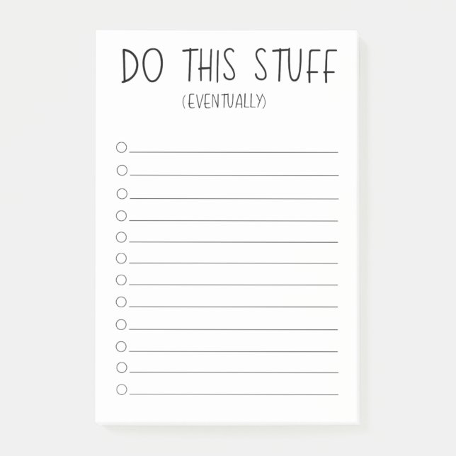 Do This Stuff Eventually Post-it Notes (Front)