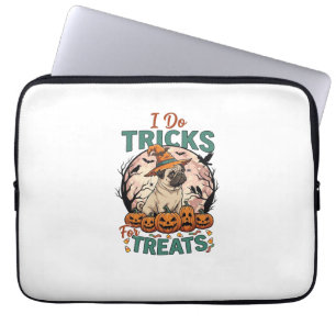 Do Tricks Treats Halloween Pug Witch Hat Pumpkins_ Laptop Sleeve