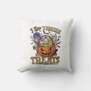 Do Tricks Treats Halloween Pumpkin Basket Candy Sk Cushion