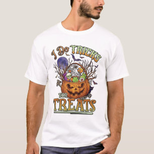 Do Tricks Treats Halloween Pumpkin Basket Candy Sk T-Shirt