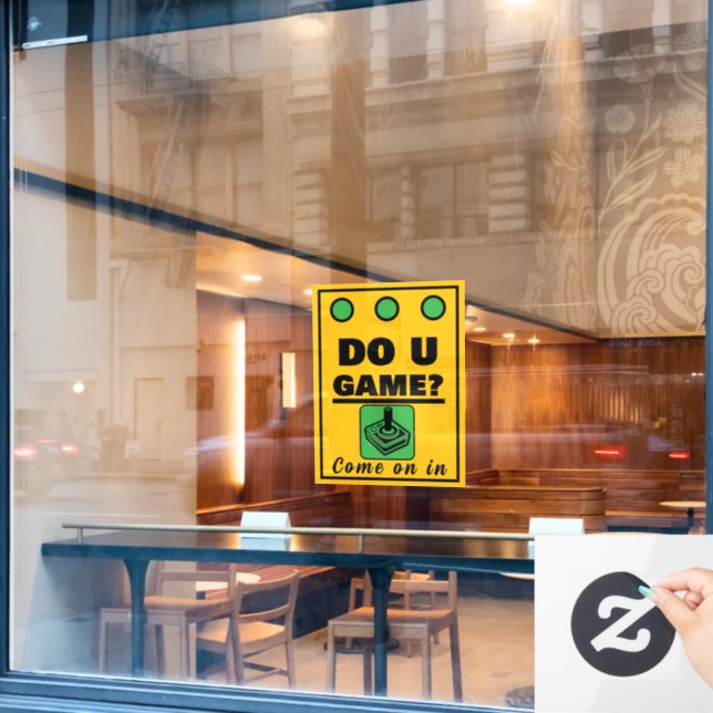Do U Game? Window Cling (Cafe Window)