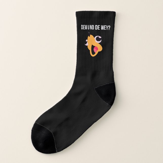 Do U No De Wey Ugandan Knuckles Spicy Funny Meme  Socks (Left Outside)