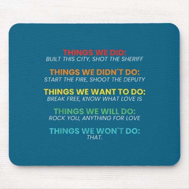 Do Vintage Things Didn' Want Will Mouse Mat (Front)