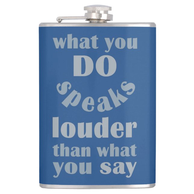 Do vs. Say custom flask (Front)
