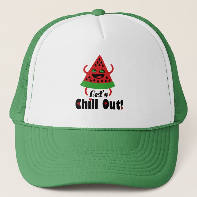 ❤️🍉Do Watermelon Dance & Chill 😋 Trucker Hat (Front)