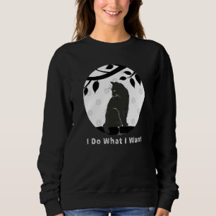 Do What I Want Black Cat Red Cup Graphic 17 Sweatshirt